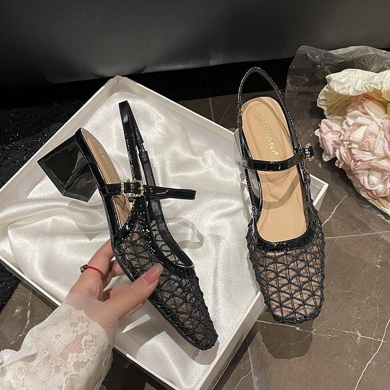Women's Toe Outer Wear Strap Mary Jane Women's Shoes