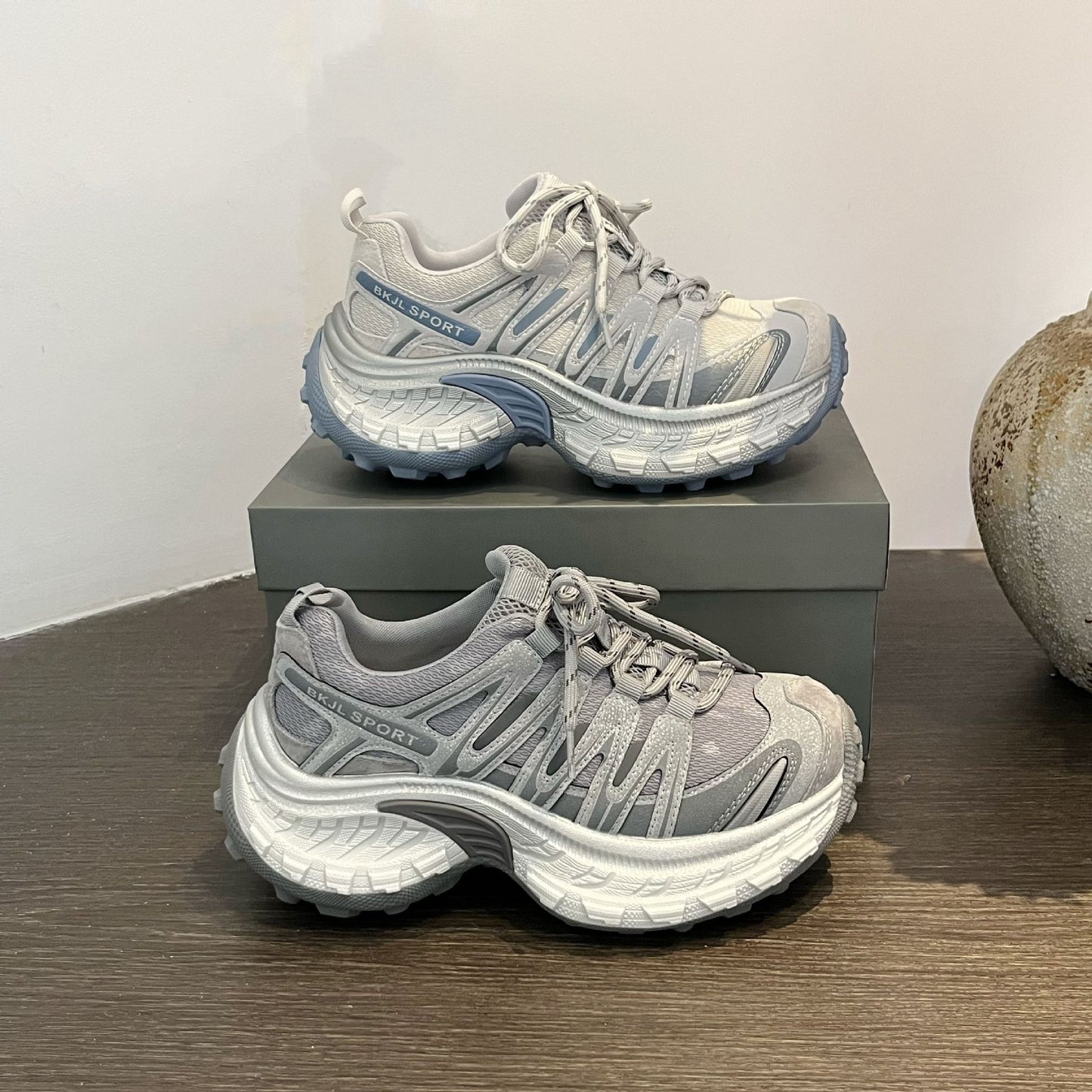 Women's Spring Platform Dad Mechanical Style Round Women's Sports Shoes