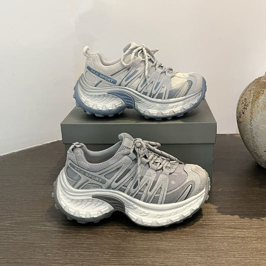 Women's Spring Platform Dad Mechanical Style Round Women's Sports Shoes