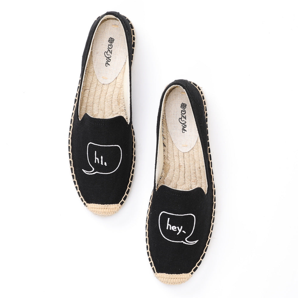 Women's Fashion Statement Temperament Fisherman Slip-on Thick Casual Shoes