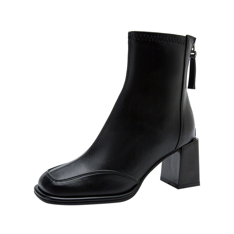 Women's Toe Booties Thin Single French Small Ankle Boots