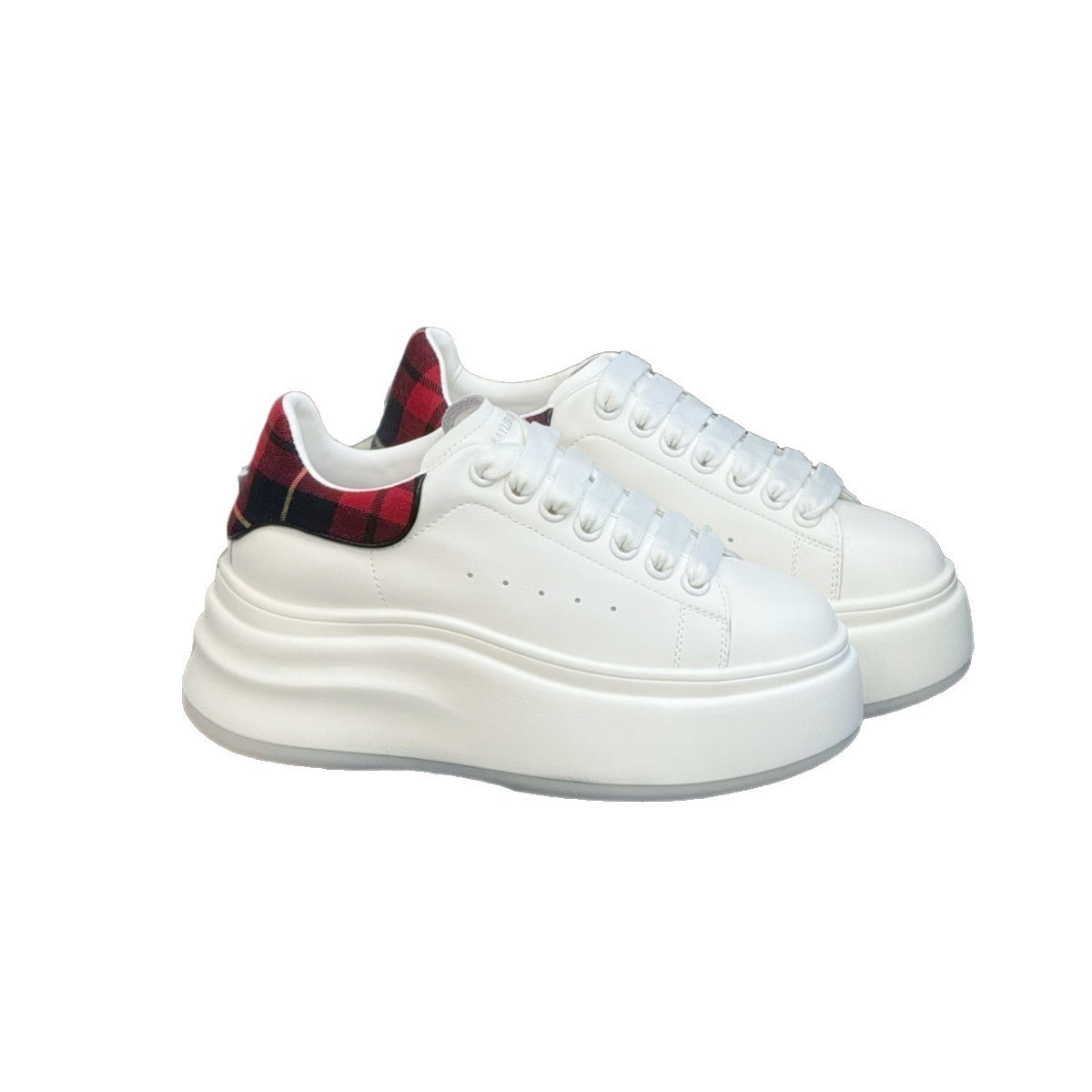 Women's Thick-soled High-rise White Fashion Sports Versatile Sneakers