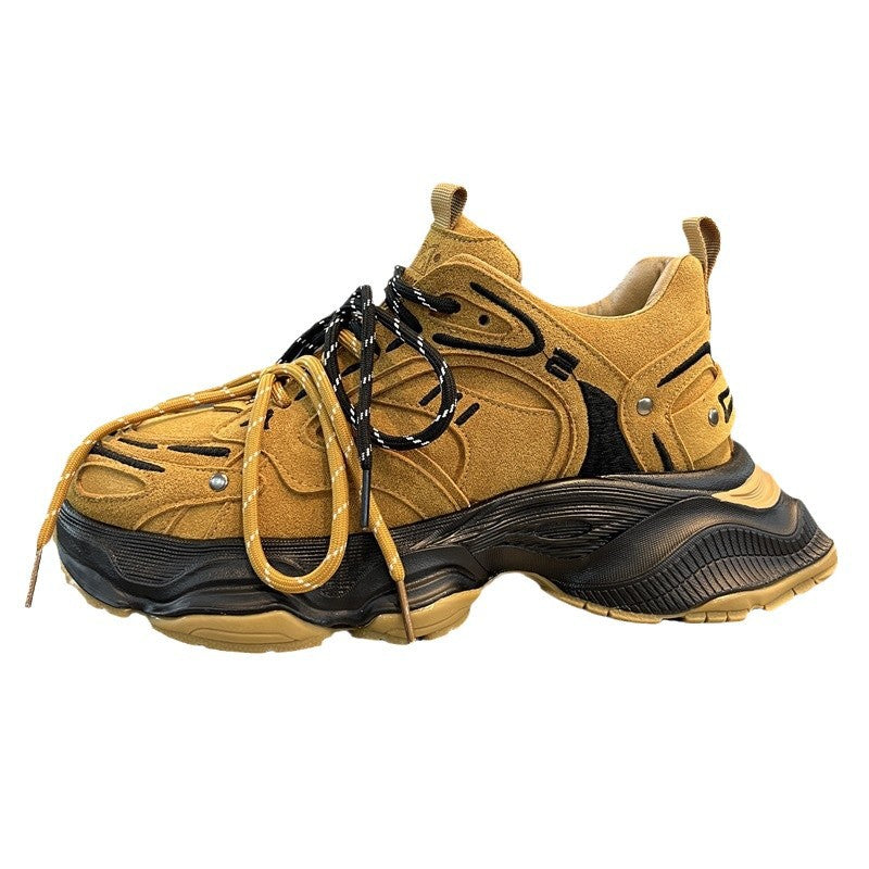 Men's Platform White Surface Increased Fashionable Casual Shoes