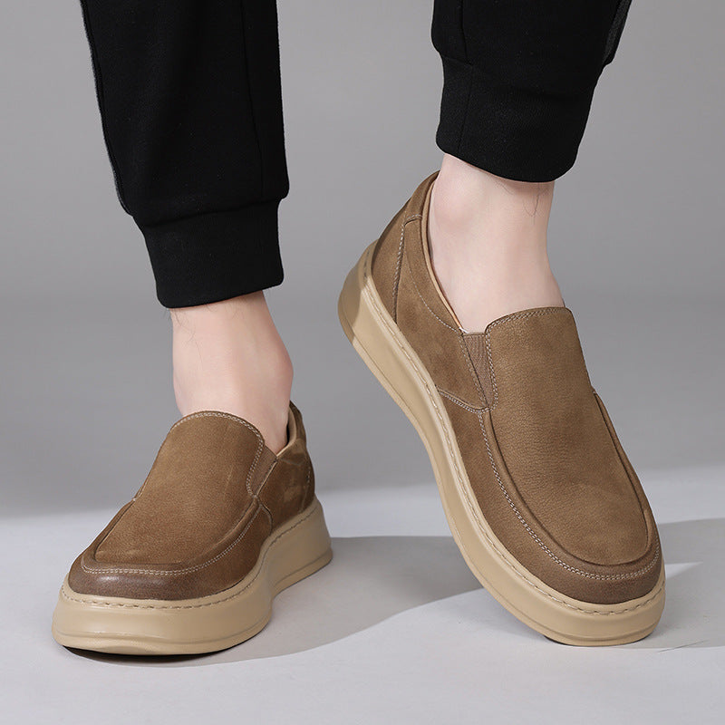 Men's Spring Genuine Slip-on Lofter Outdoor Clothes Loafers/doug Shoes