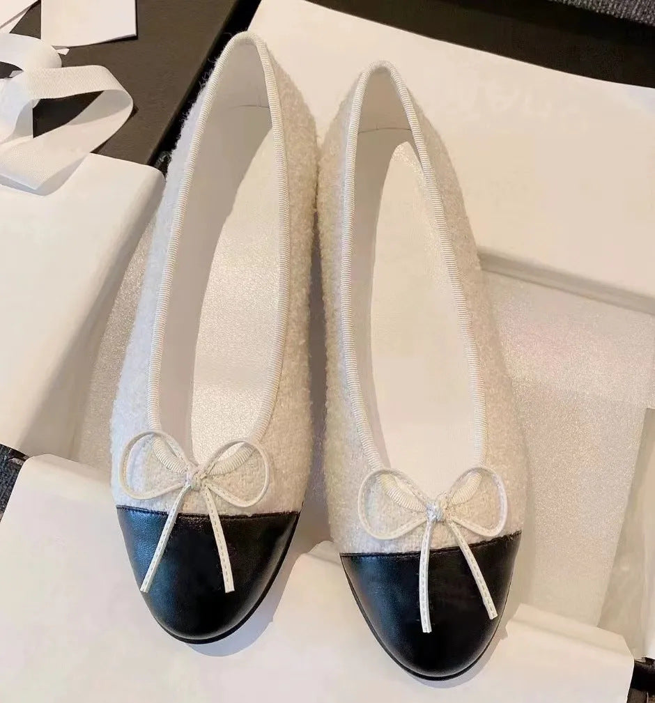 Women's Bowknot High Large Size Summer Pointed Temperament Chunky Heels