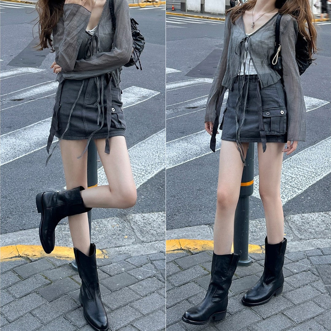 Women's Su Burke Highway Knee-high Chunky Ankle Women's Leather Boots