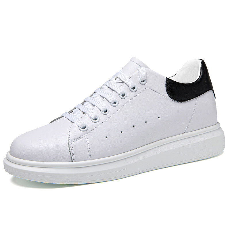 Men's Summer Height Increasing Insole White Korean Men's Board Shoes