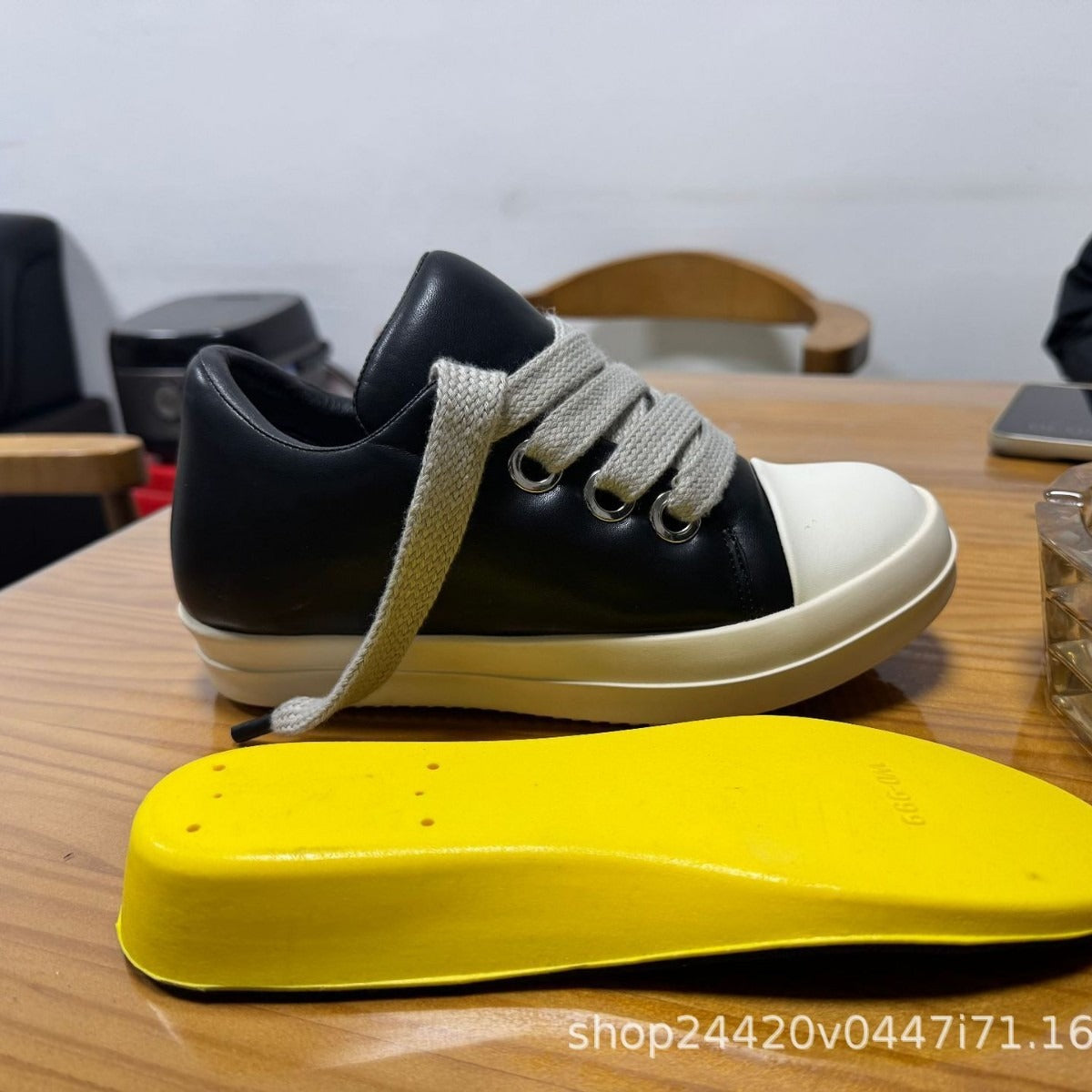 Bread Little Chubby Invisible Height Increasing Genuine Strap Simple Couple Sneakers
