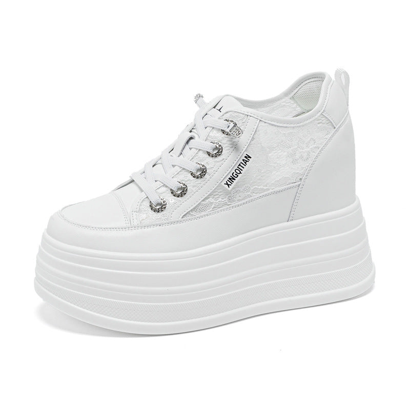 Women's Cm Breathable Spring Short Music Board Platform Height Increasing Women's Casual Shoes