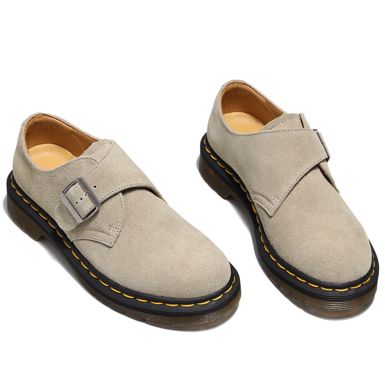 Women's & Men's Suede Genuine British Style Buckle Ankle Women's Casual Shoes