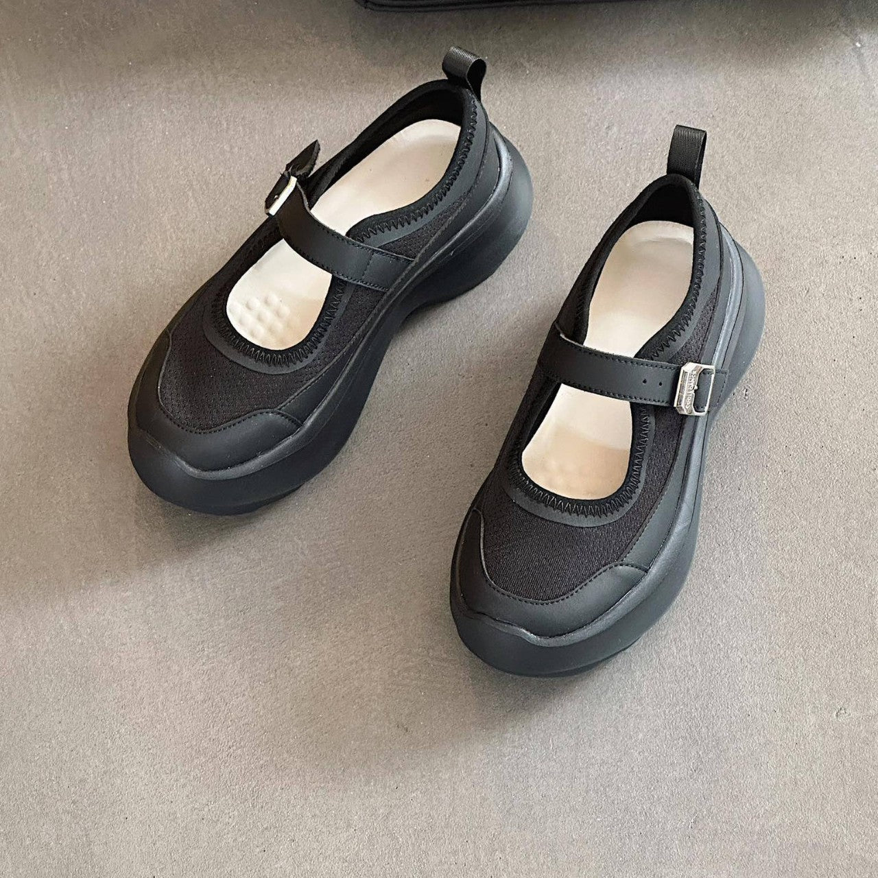 Women's Mesh Breathable Thick Bottom Increased Mary Women's Casual Shoes