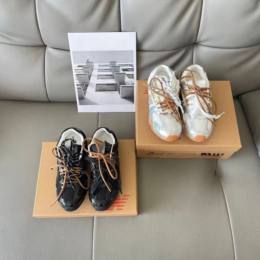 Women's Black White Genuine German Training Couple Women's Sports Shoes