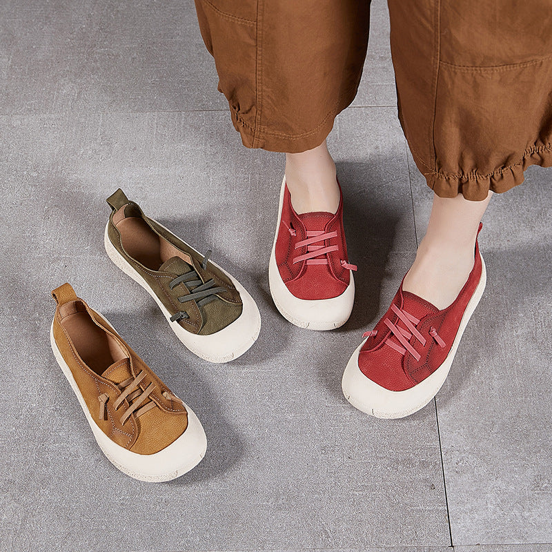 Women's Closed Toe Flat Retro Sports Casual Shoes