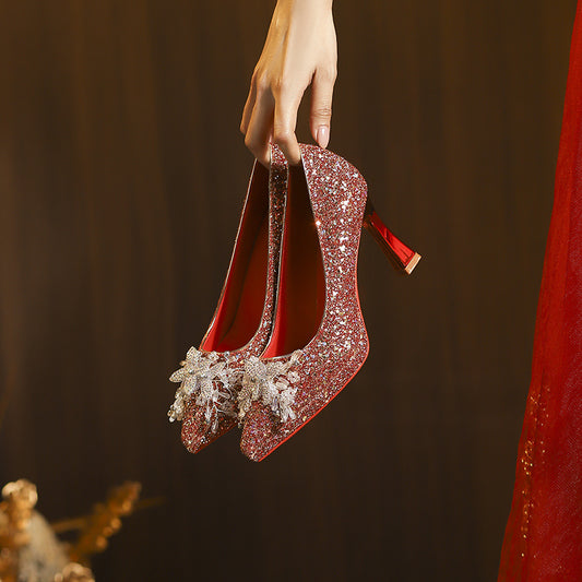 Women's Sexy Temperament High Wedding Waterproof Platform Women's Fashion Shoes