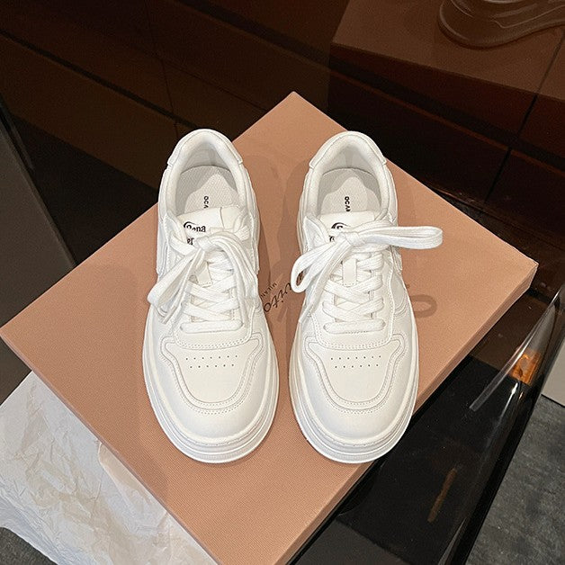 Women's Genuine Korean Style Thick Bottom Heightened Easy Wear Autumn Breathable Women's Board Shoes