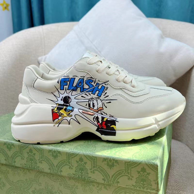 Women's & Men's Bottom Tide Genuine Style Female Height Sneakers