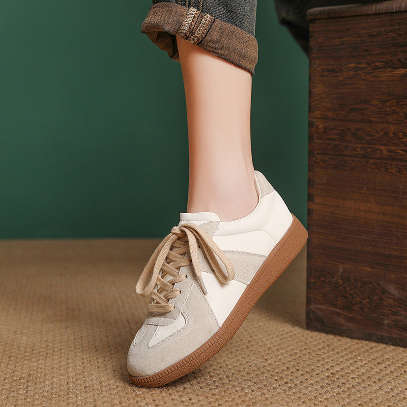 Women's First Layer Cowhide Spring German Training Women's Casual Shoes