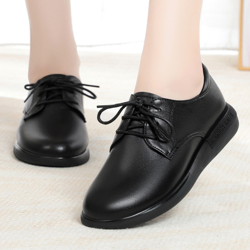 Women's Large Single Low Thick Driving Outing Casual Shoes