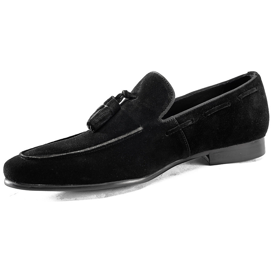 Elegant Men's Business British Suede Cowhide Loafers/doug Shoes