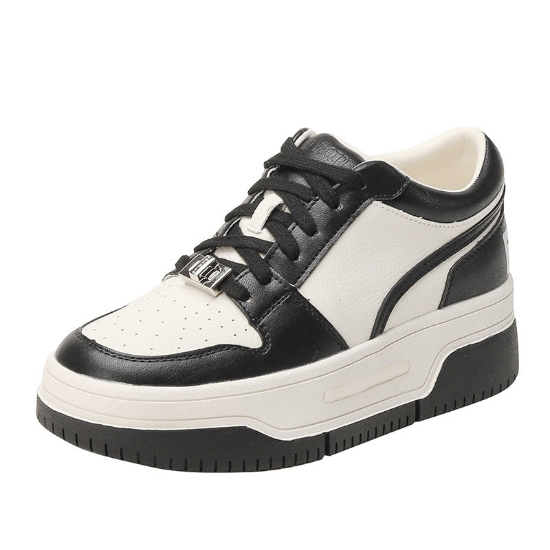 Women's Platform Hidden White Retro Easy Matching Casual Shoes