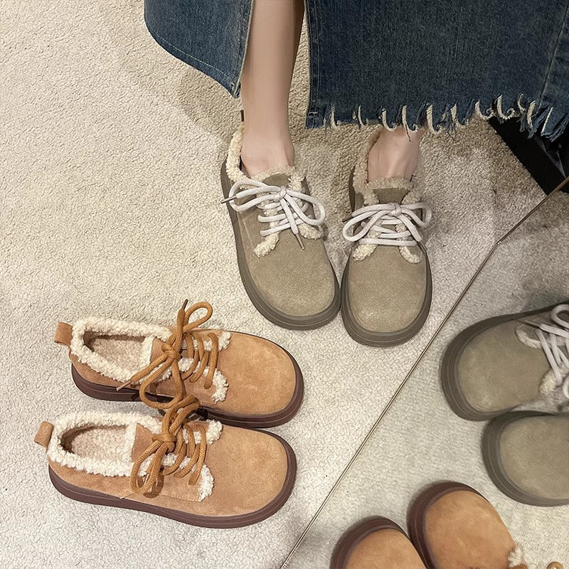 Women's Genuine Plus Veet Fluffy Vintage Cotton Boots