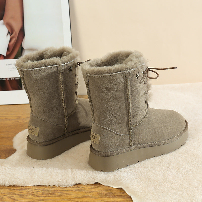 Women's Winter Goddess Fur Plus Veet Thickened Warm Snow Boots