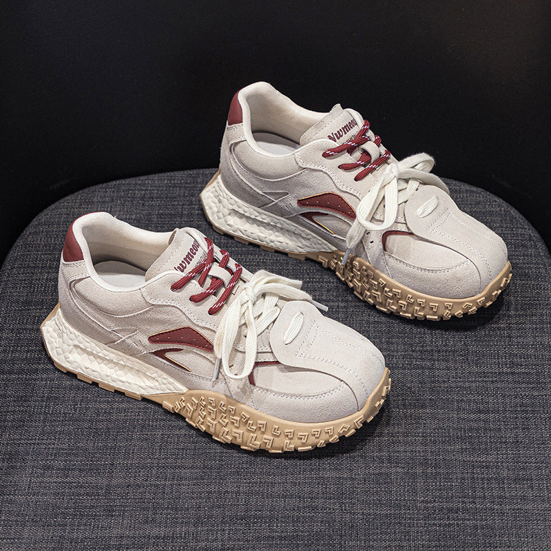 Women's White Autumn Korean Style Retro Sports Sneakers