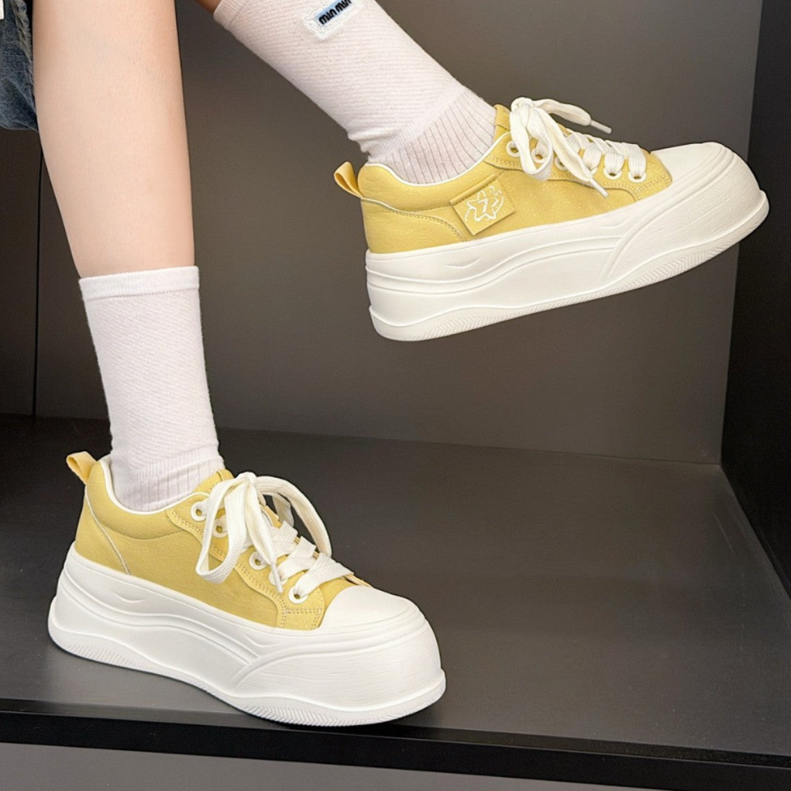 Women's Style Street Design White Spring Round Toe Women's Casual Shoes