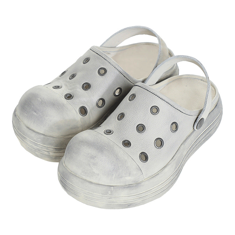 Women's & Men's Hole Mickey Big Head Distressed Dirty Summer Women's Shoes