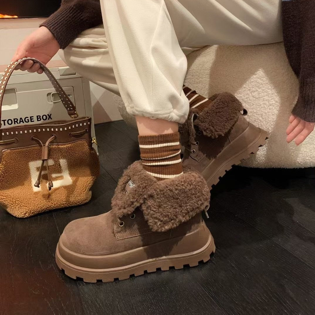 Women's Bottom Fleece-lined Warm Martin Winter Hot Women's Shoes