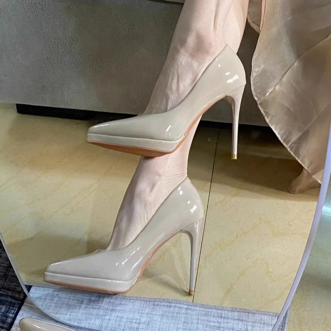 Women's High Patent Pointed Toe Sexy Stiletto Women's Shoes