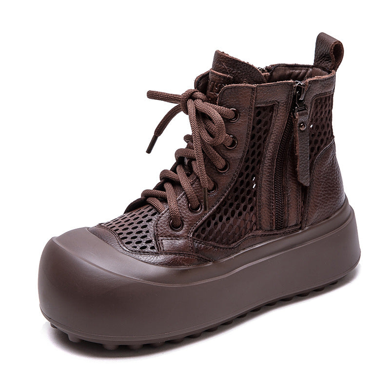 Women's Shu Artistic Style Breathable Mesh Retro Platform Sandals