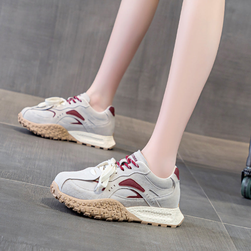 Women's White Autumn Korean Style Retro Sports Sneakers