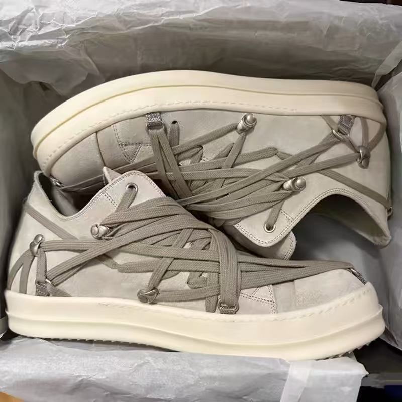 Women's & Men's Retro Genuine Board Crazy White Couple Sneakers
