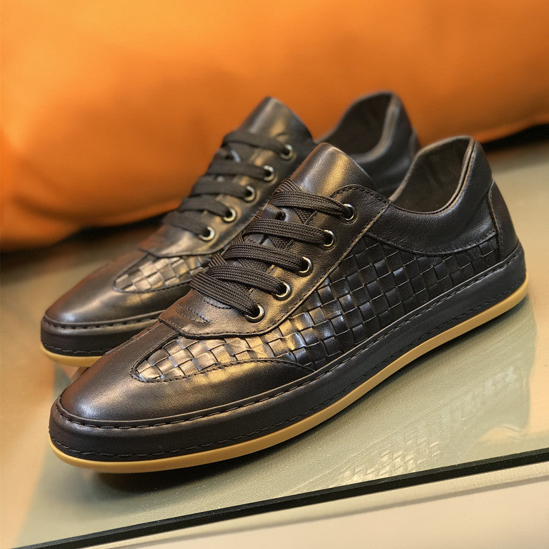 Men's Braided British Style Trendy Board Plus Men's Shoes