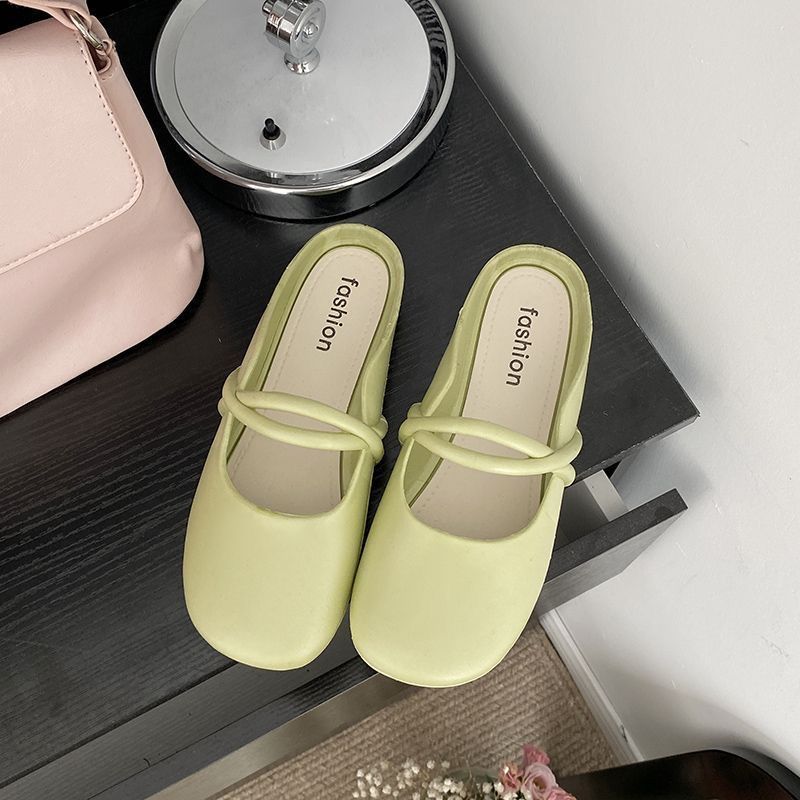 Women's Semi Korean Style Slip-on Lofter Mary Jane Non Slip Sandals