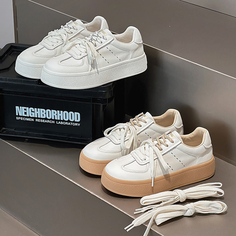 Women's Spring White Platform Small Single-layer Live Women's Casual Shoes