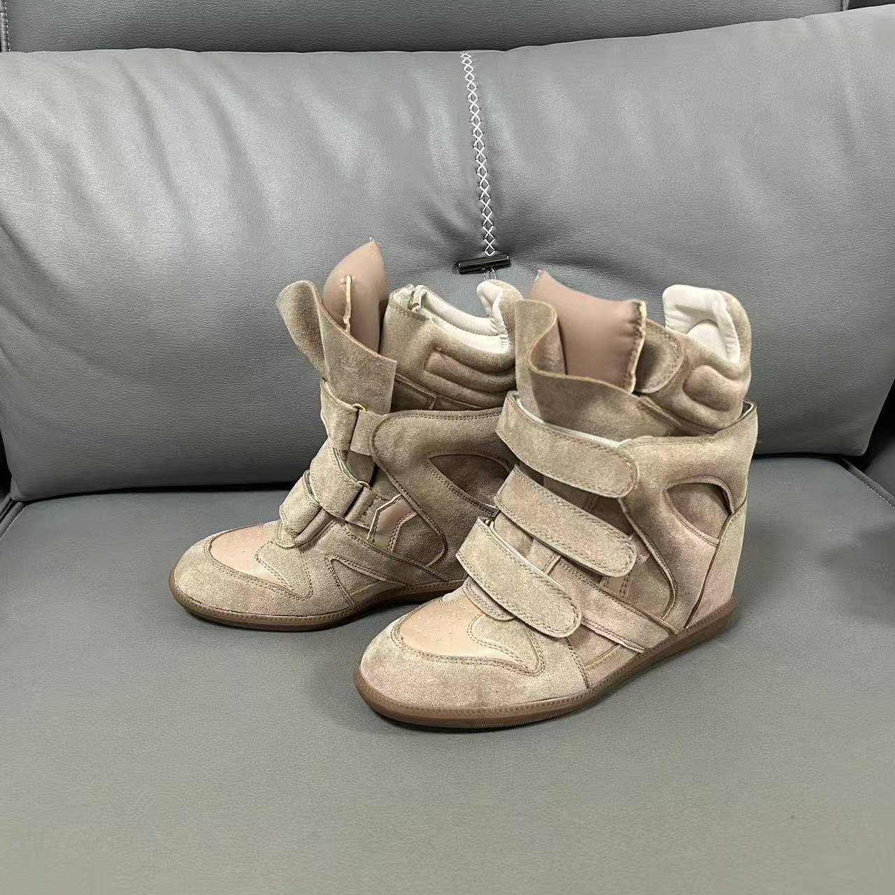 Women's Increasing Insole Wedge Velcro Genuine Assorted Women's Casual Shoes