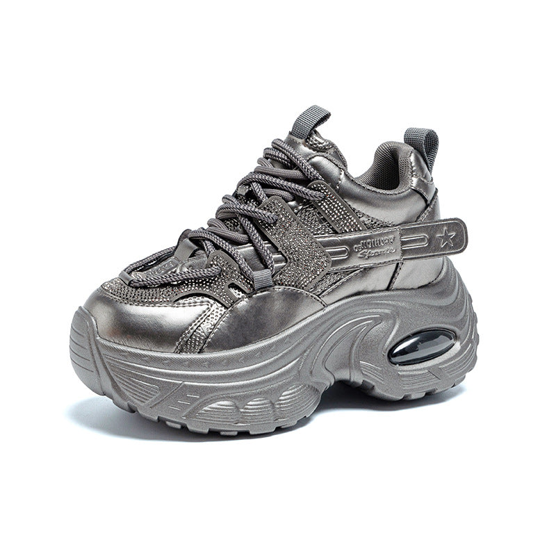 Women's Daddy Autumn Platform Lightweight Height Increasing Men's Shoes