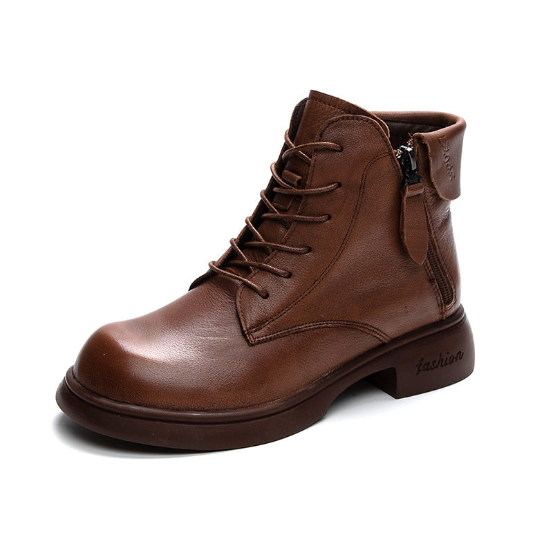 Women's Retro Affordable Luxury Martin For Cost-effective Chunky Boots