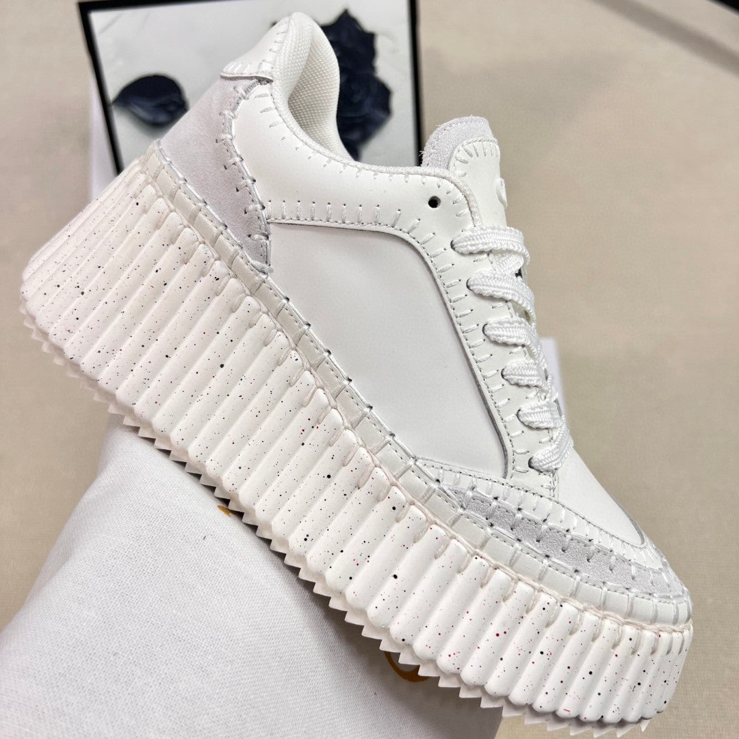 Women's Thick-soled Platform Small Height Increased Handmade Sneakers