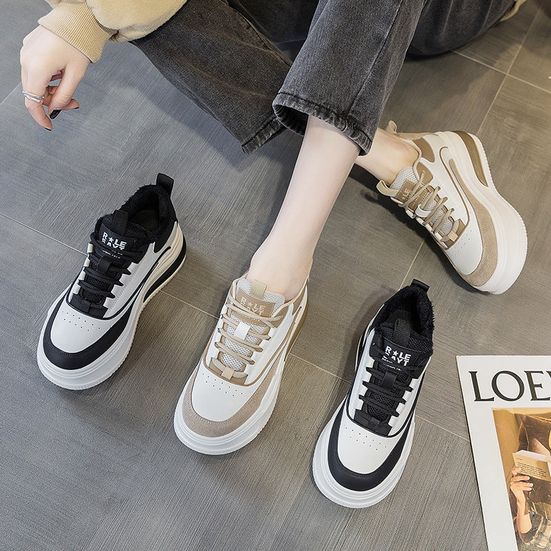 Women's White Autumn Korean Style Niche Fashion Casual Shoes