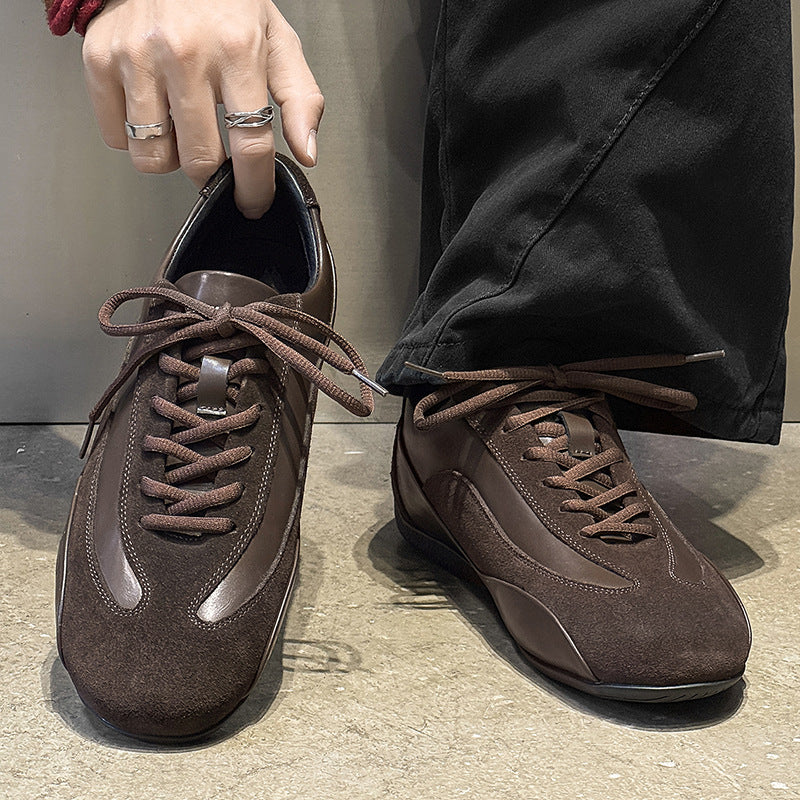 Men's Stitching Daily Sports Lightweight Breathable Brown Men's Shoes