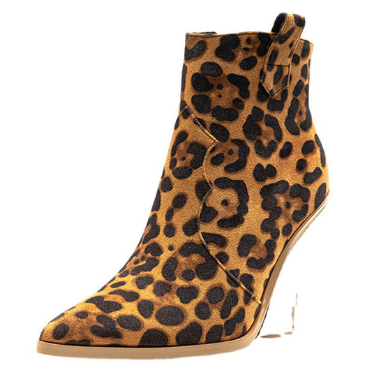 Autumn Chunky High Pointed Ankle Female Boots