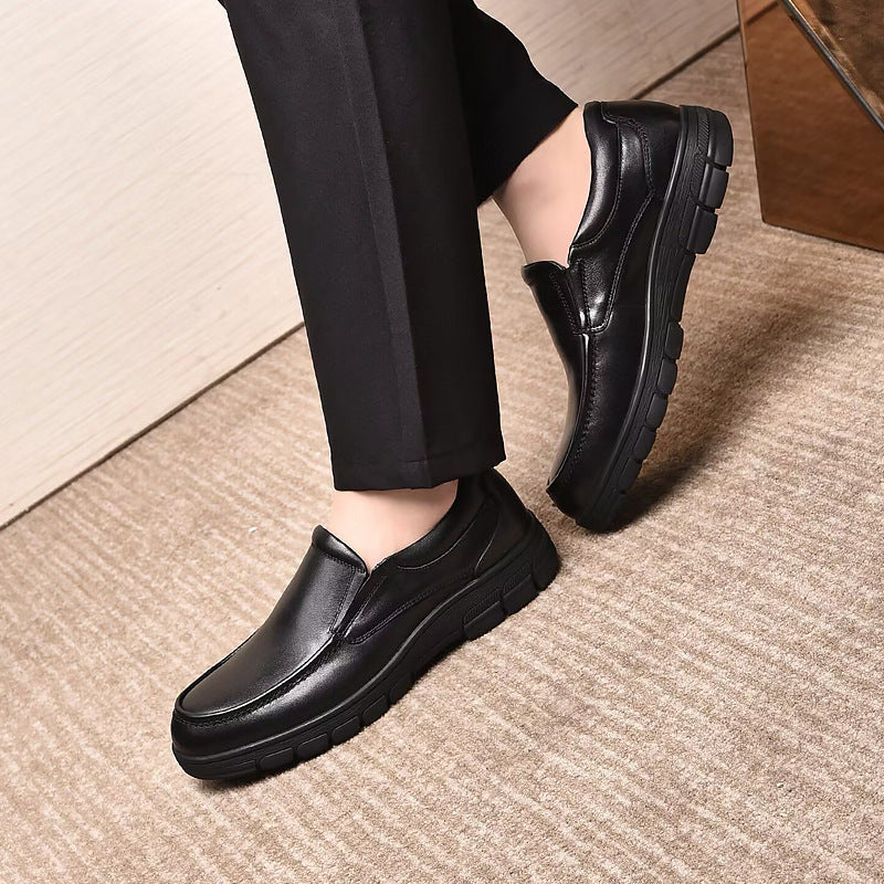 Men's Autumn Top Layer Cowhide Business Soft Casual Shoes