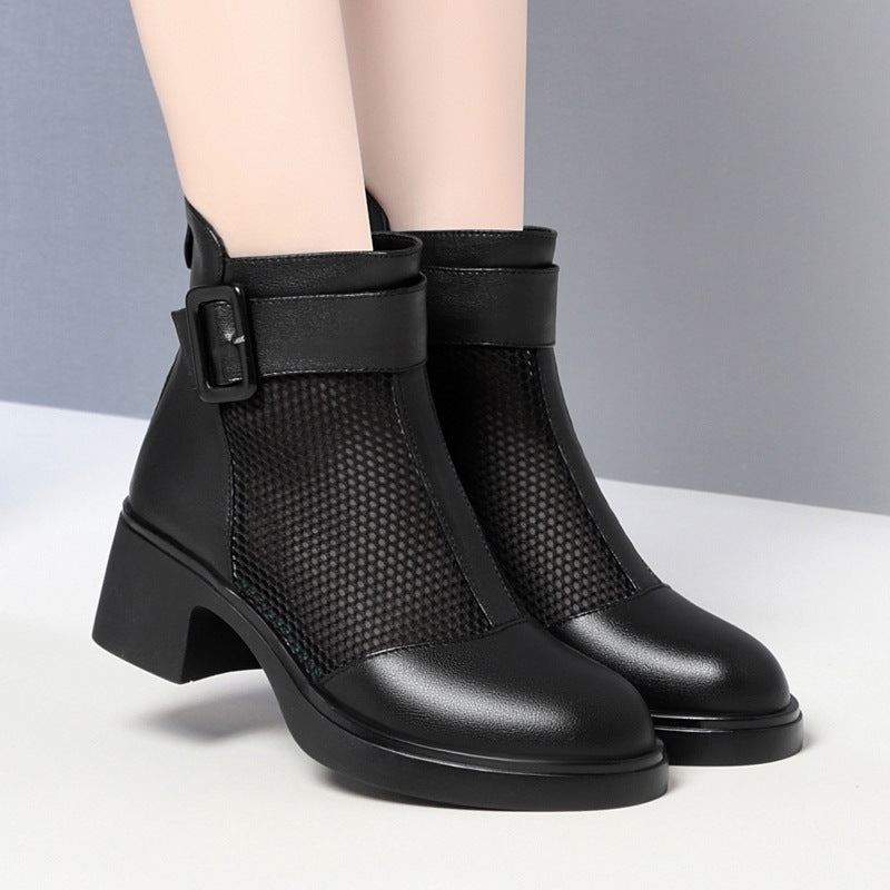 Women's Mesh Mid Chunky Perforated Plus Size Women's Shoes