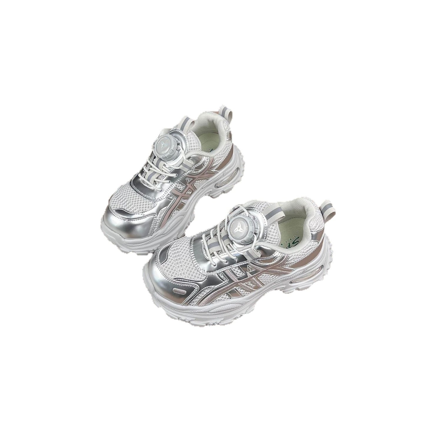 Children's Dad Boys Rotating Button Running Fashionable Children's Sports Shoes