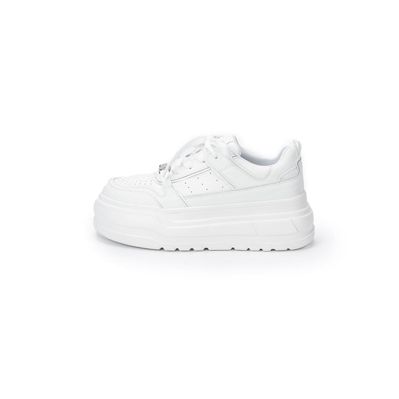Women's Cowhide Version Small Height Increasing Genuine Platform Women's Shoes