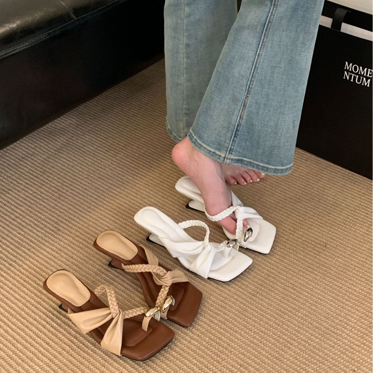 Women's Fashion Outer Wear French Style Small High-grade Exquisite High Heeled Sandals