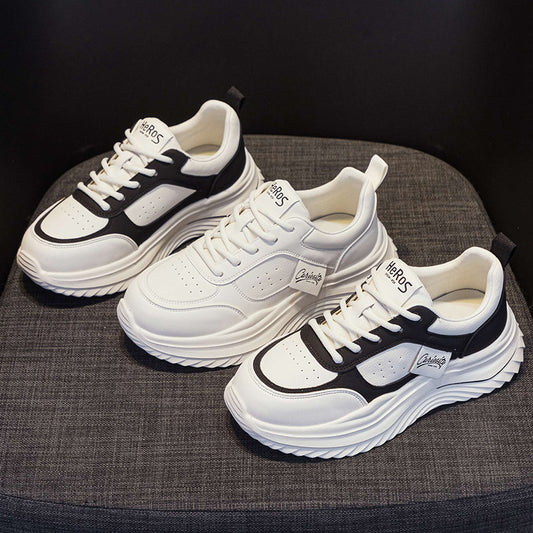 Spring Thick Bottom Increased White Female Sneakers